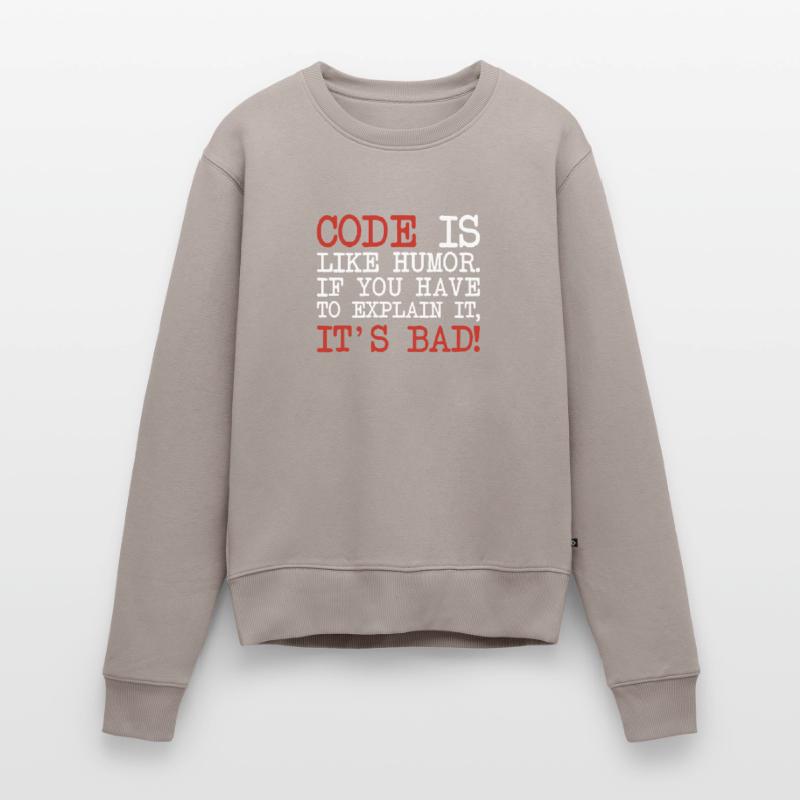 Code Explanation Developer Softwareentwickler Frauen Premium Bio Pullover