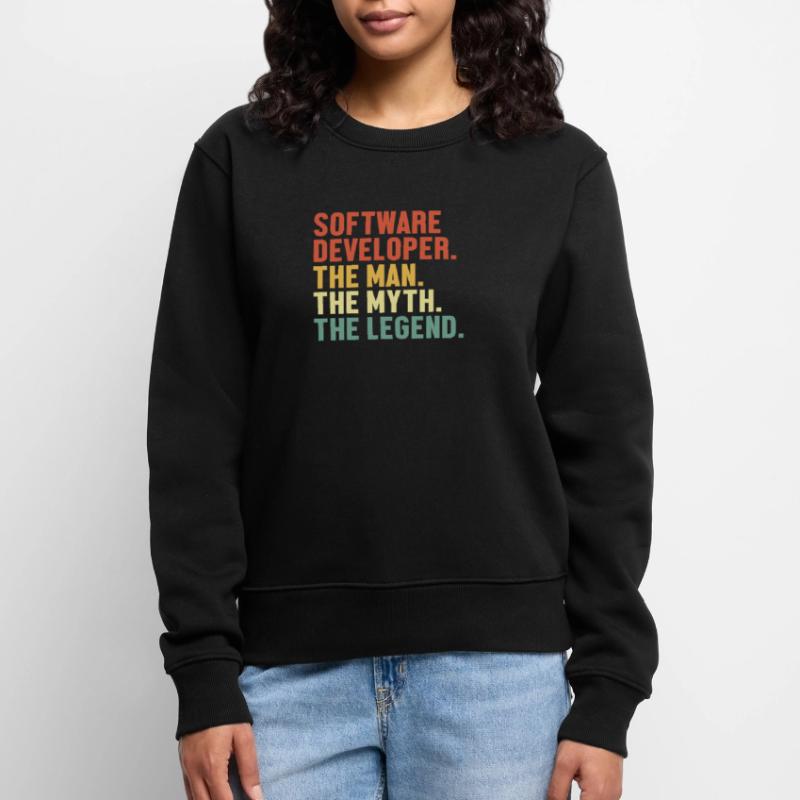 Software Developer Man Myth Legend Developer Frauen Premium Bio Pullover