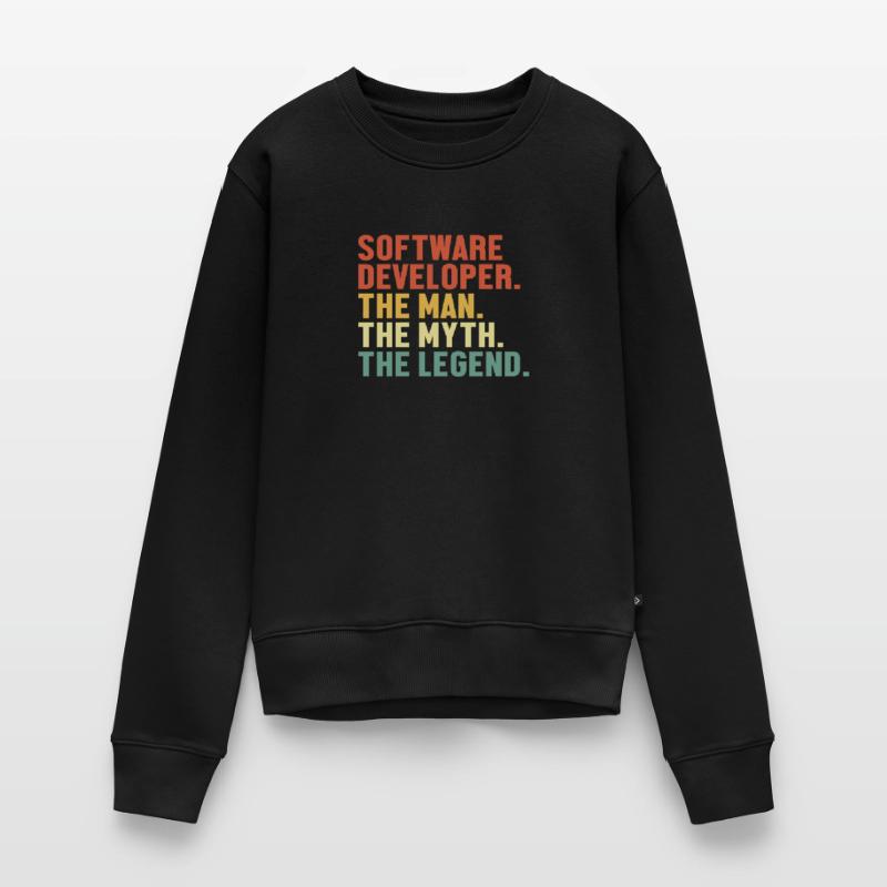 Software Developer Man Myth Legend Developer Frauen Premium Bio Pullover