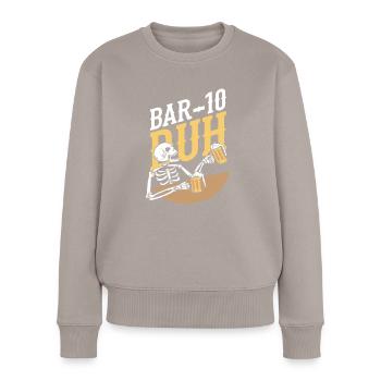 Barman Squelette - Pull Premium bio Femme - taupe - Devant - Julia (174cm)
