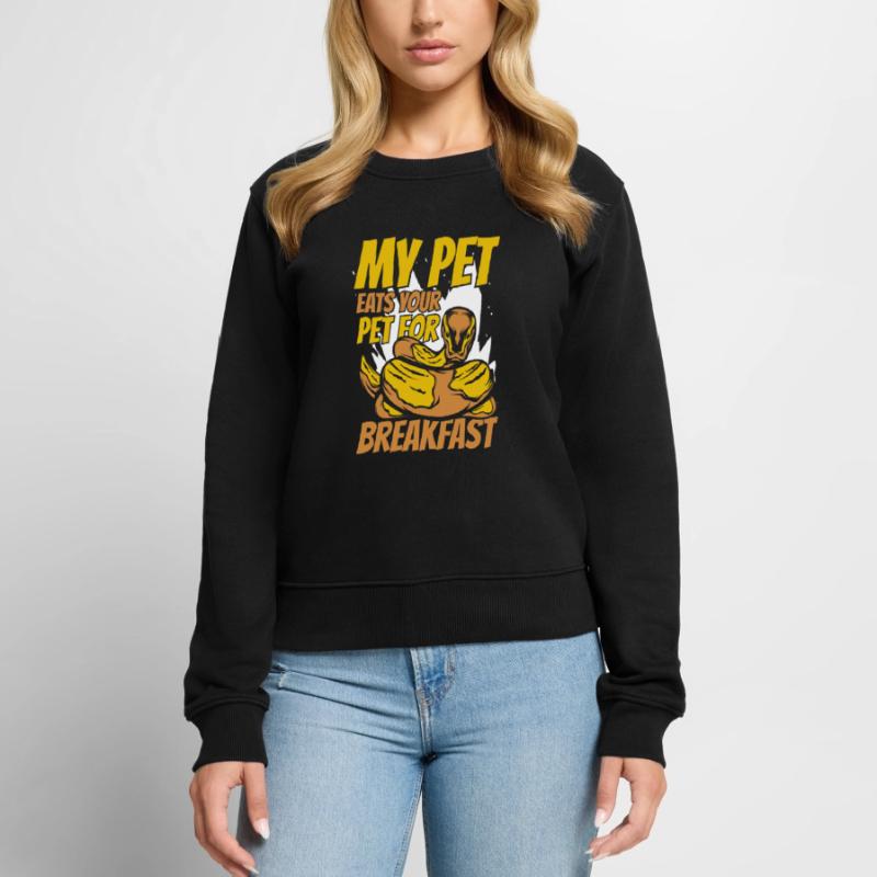 My Pet Eats Your Pet For Breakfast Python Banana Frauen Premium Bio Pullover