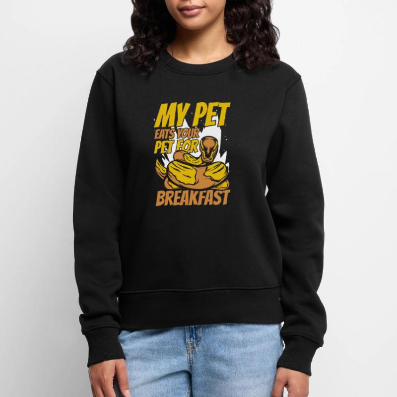 My Pet Eats Your Pet For Breakfast Python Banana Frauen Premium Bio Pullover