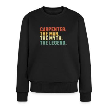 Carpenter Man Myth Legend Carpenter Wood Technician - Women's Premium Organic Jumper - black - Front - Julia (174cm)