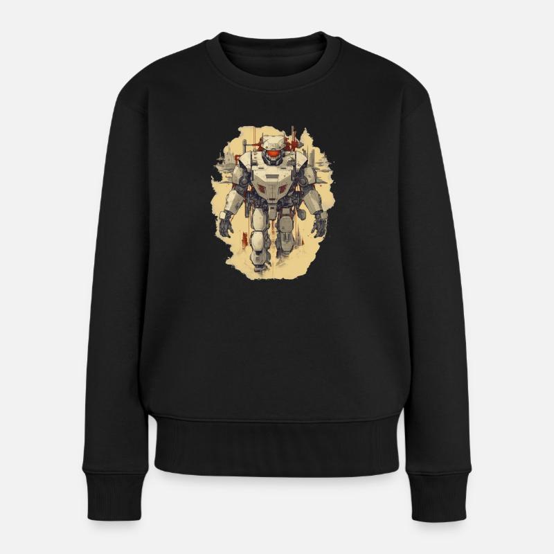 Mecha - Frauen Premium Bio Pullover - Schwarz
