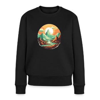 Paysage - Pull Premium bio Femme - noir - Devant - Julia (174cm)
