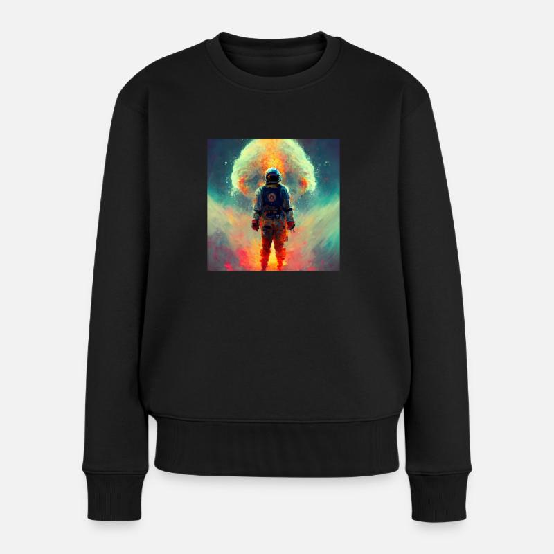 Kosmonaut Raumschiff Taikonaut Raumfahrer - Frauen Premium Bio Pullover - Schwarz