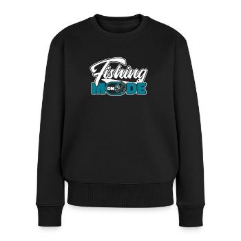 Mode de pêche sur les pêcheurs en haute mer Pêcheurs à la mouche - Pull Premium bio Femme - noir - Devant - Julia (174cm)