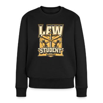Juristische Fakultät Universität Rechtswissenschaften Studenten Jura - Frauen Premium Bio Pullover - Schwarz - Vorne - Julia (174cm)
