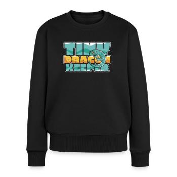 Winziger Drachenhüter Schopfeidechse Gekkota Leopard - Frauen Premium Bio Pullover - Schwarz - Vorne - Julia (174cm)