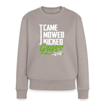 Landscaper Grass Mowing - Women's Premium Organic Jumper - taupe - Front - Julia (174cm)