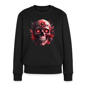 Crâne - Pull Premium bio Femme - noir - Devant - Julia (174cm)