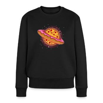 Donut Pizza Donut Glasierte Maschine Liebhaber Donut - Frauen Premium Bio Pullover - Schwarz - Vorne - Julia (174cm)