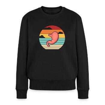 Retro Gastroenterologe Magenbypass Magen - Frauen Premium Bio Pullover - Schwarz - Vorne - Julia (174cm)