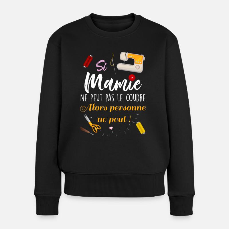 Mamie couture - Pull Premium bio Femme - noir