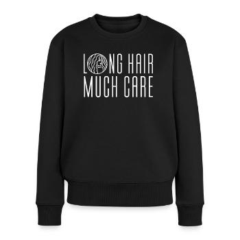 Lange Haare LONG HAIR MUCH CARE Haarpflege - Frauen Premium Bio Pullover - Schwarz - Vorne - Julia (174cm)
