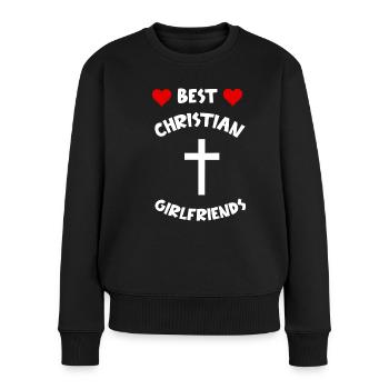 Meilleur ami Amis Religion chrétienne BFF - Pull Premium bio Femme - noir - Devant - Julia (174cm)
