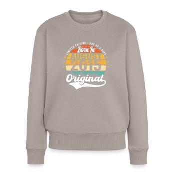 August 2015 Geburtstag Geschenkideen 2015 August - Frauen Premium Bio Pullover - Taupe - Vorne - Julia (174cm)