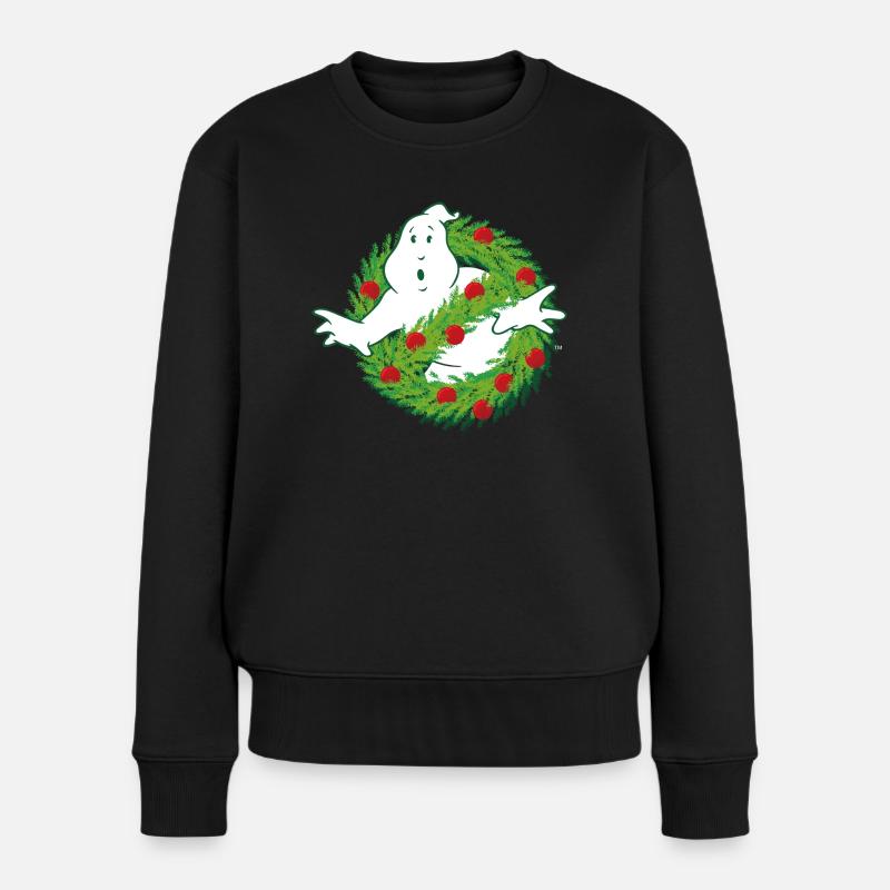 Ghostbusters Frohe Weihnachten - Frauen Premium Bio Pullover - Schwarz