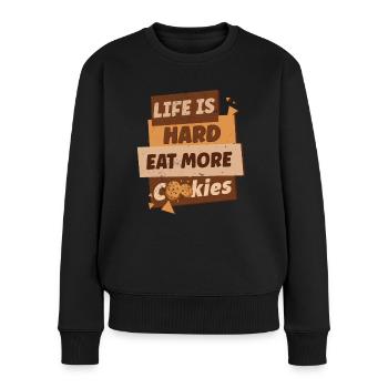 Cupcake Design für Konditor | Cupcake Dealer - Frauen Premium Bio Pullover - Schwarz - Vorne - Julia (174cm)