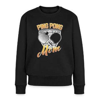 Cool Ping Pong Maman Joueur de Ping Pong Maman - Pull Premium bio Femme - noir - Devant - Julia (174cm)