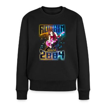 Rockin depuis 2004 Fan de musique rock 18e anniversaire - Pull Premium bio Femme - noir - Devant - Julia (174cm)