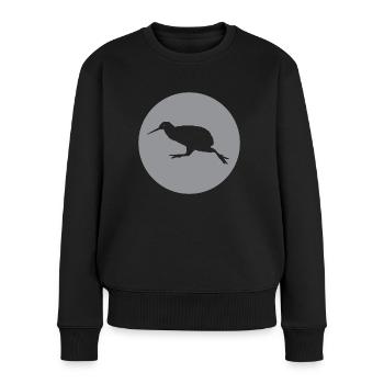 KIWI - Oiseau - Nouvelle-Zélande - Pull Premium bio Femme - noir - Devant - Julia (174cm)