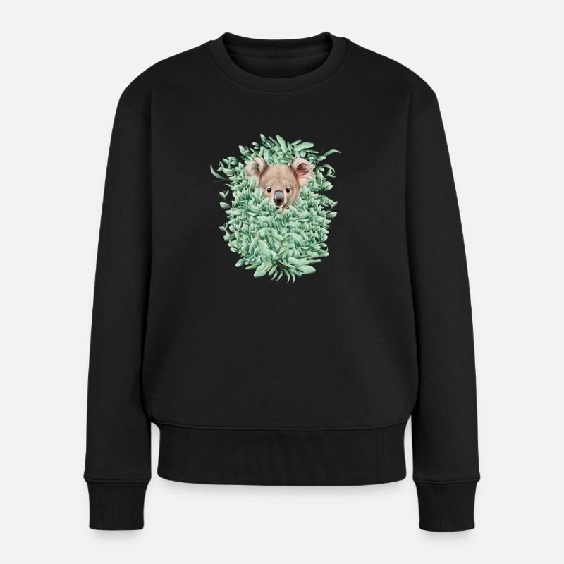 Koala Bear dans la forêt d’eucalyptus - Pull Premium bio Femme - noir