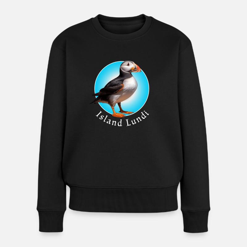 Island Lundi - Frauen Premium Bio Pullover - Schwarz