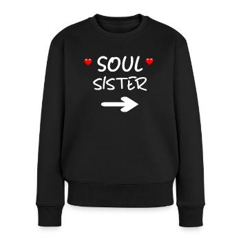 Meilleur ami Soul Sister Girlfriends Cadeau - Pull Premium bio Femme - noir - Devant - Julia (174cm)
