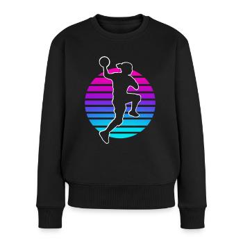 Handball Handball Joueur de handball féminin - Pull Premium bio Femme - noir - Devant - Julia (174cm)