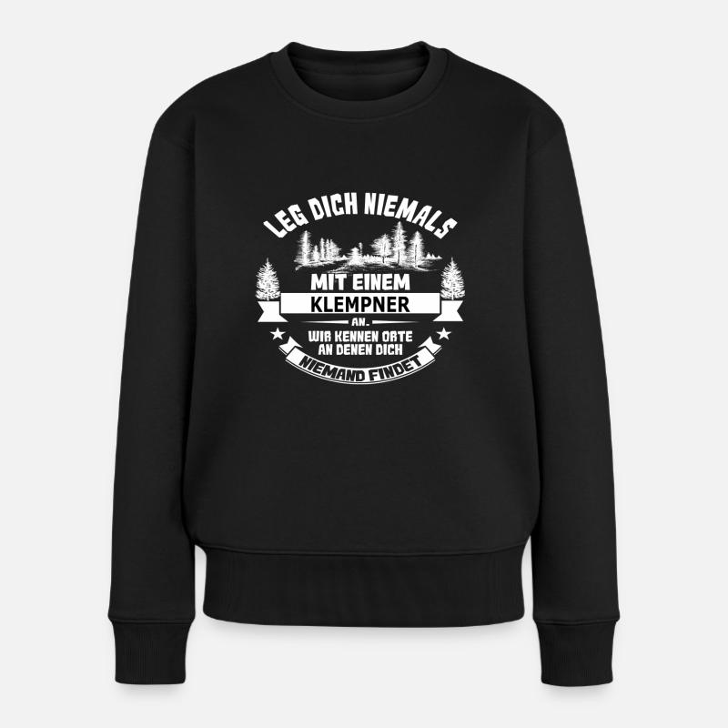 klempner - Frauen Premium Bio Pullover - Schwarz