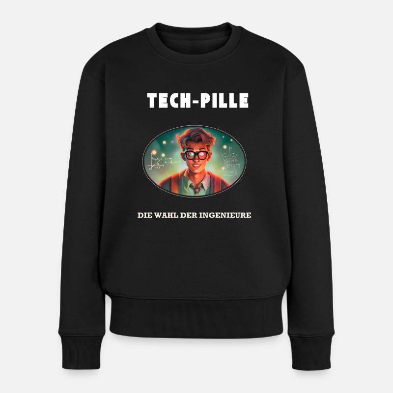 Tech Pille Die Wahl der Ingenieure - Frauen Premium Bio Pullover - Schwarz