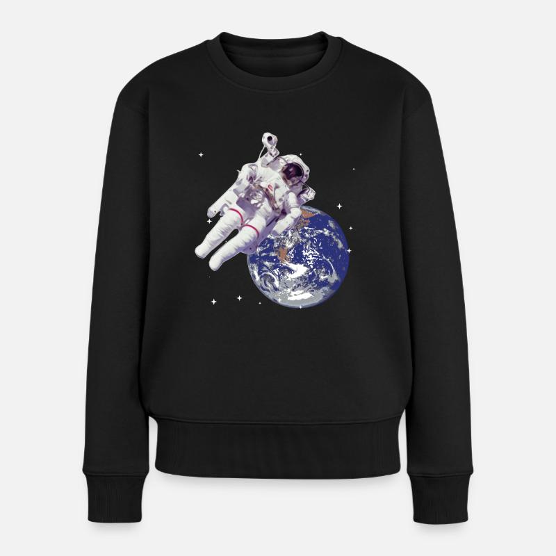 Astronaute dans l'espace - Pull Premium bio Femme - noir