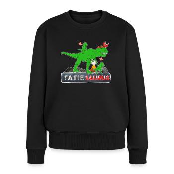 Tatinosaurus Cadeau Meilleure Tati D'Amour - Pull Premium bio Femme - noir - Devant - Julia (174cm)