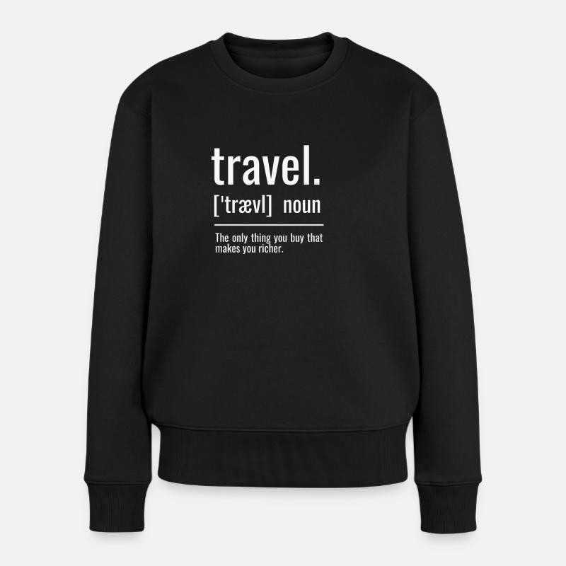 Le voyage est la seule chose - Pull Premium bio Femme - noir