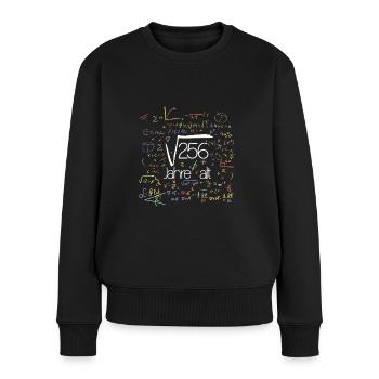 16. Geburtstag - Frauen Premium Bio Pullover - Schwarz - Vorne - Julia (174cm)