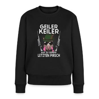 Jäger Bräutigam Jagd Junggesellenabschied JGA - Frauen Premium Bio Pullover - Schwarz - Vorne - Julia (174cm)