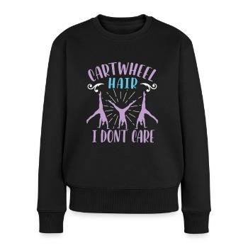 Radschlag Repeat Gymnastik - Frauen Premium Bio Pullover - Schwarz - Vorne - Julia (174cm)
