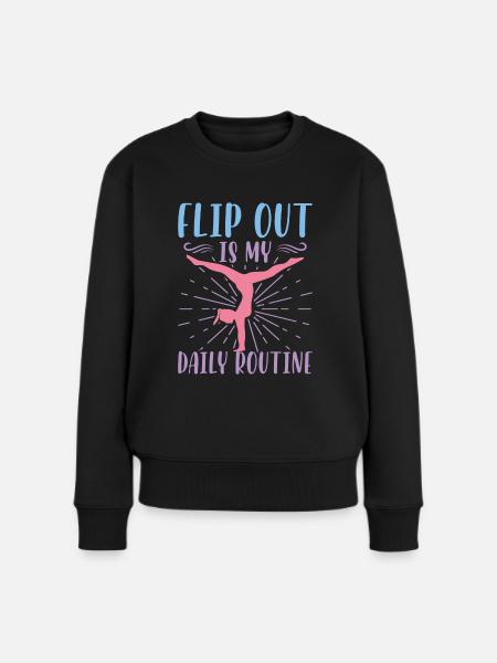 Radschlag Repeat Gymnastik - Premium økologisk sweatshirt til kvinder - sort
