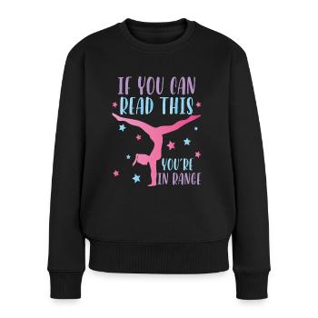 Radschlag Repeat Gymnastik - Frauen Premium Bio Pullover - Schwarz - Vorne - Julia (174cm)