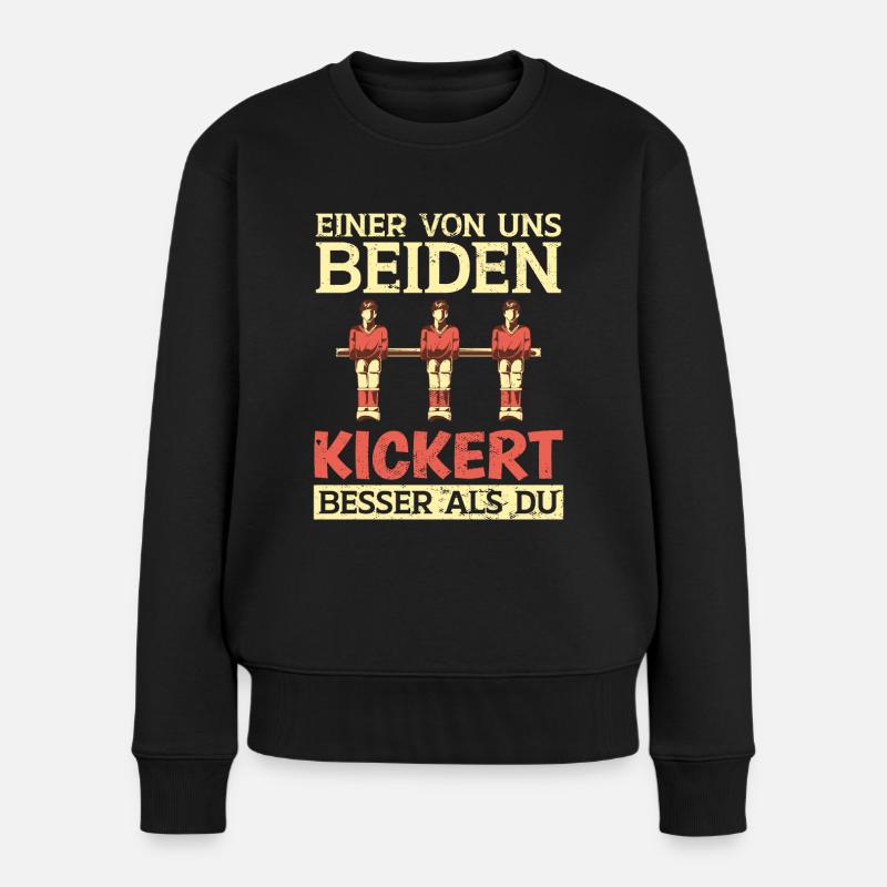 Tischfussball Tischkicker Wuzzler - Frauen Premium Bio Pullover - Schwarz