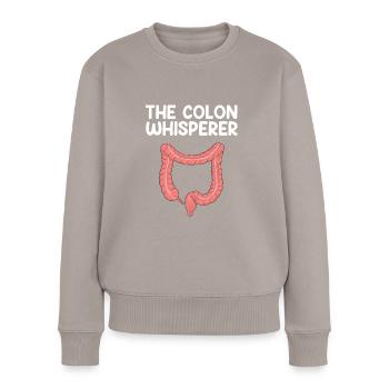 Colon Whisperer, Endoscopy Gastroenterology - Frauen Premium Bio Pullover - Taupe - Vorne - Julia (174cm)