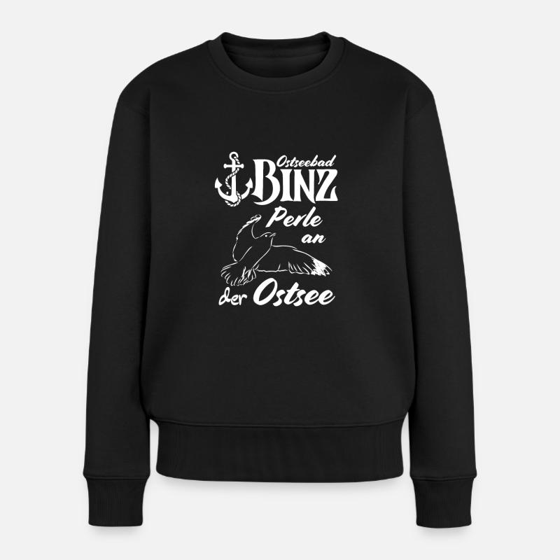 Binz Ostseebad Binz Perle an der Ostsee - Frauen Premium Bio Pullover - Schwarz