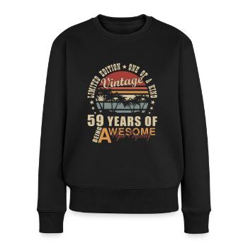 59e anniversaire - cadeau 59 ans - Pull Premium bio Femme - noir - Devant - Julia (174cm)