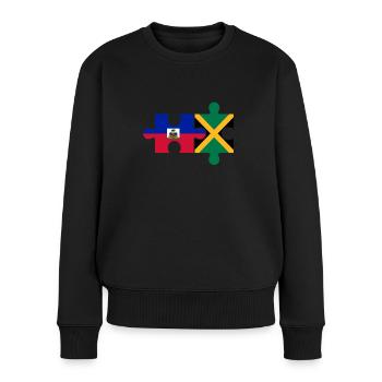 jamaican haitian Jamaica - Frauen Premium Bio Pullover - Schwarz - Vorne - Julia (174cm)