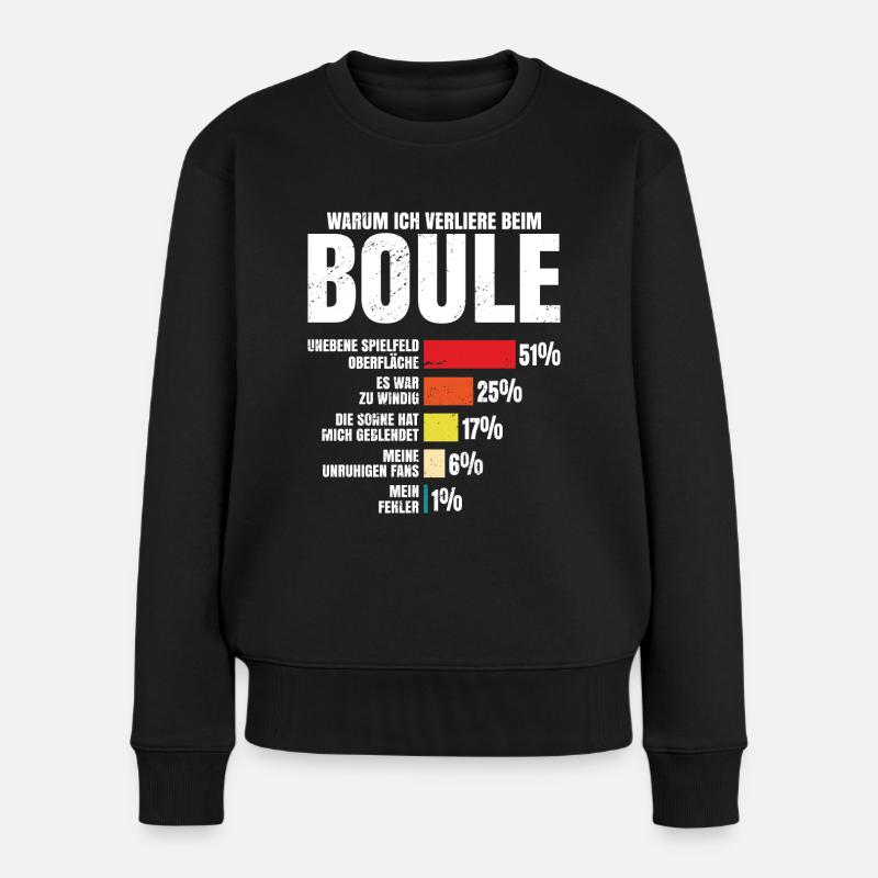 Boule Petanque - Frauen Premium Bio Pullover - Schwarz