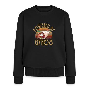 Propulsé par gyros Greek Food - Pull Premium bio Femme - noir - Devant - Julia (174cm)