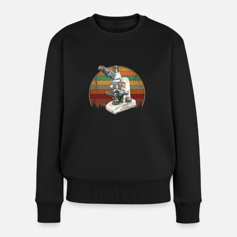 Microscopy Scientist Biologist Microscope - Frauen Premium Bio Pullover - Schwarz