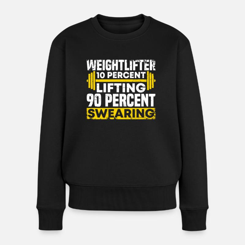 Weightlifting Weightlifter - Frauen Premium Bio Pullover - Schwarz