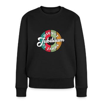 25 jähriges Dienstjubiläum 25 Jahre Firma Jubiläum - Frauen Premium Bio Pullover - Schwarz - Vorne - Julia (174cm)
